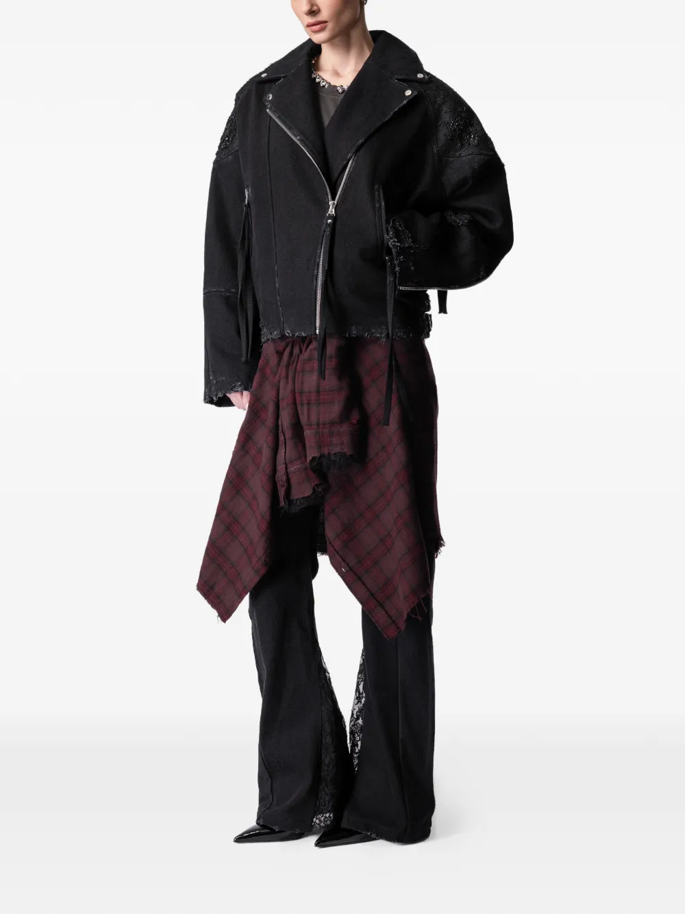  Article Ten Embroidered-details Jacket - Black 