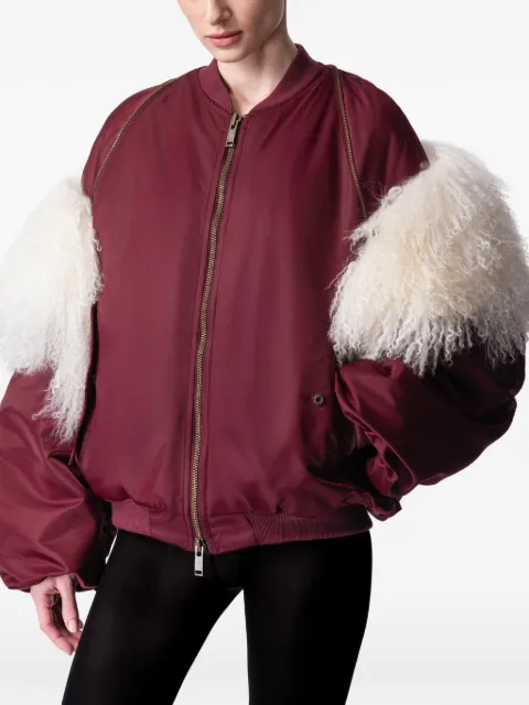 ARTICLE TEN shearling-panel bomber jacket