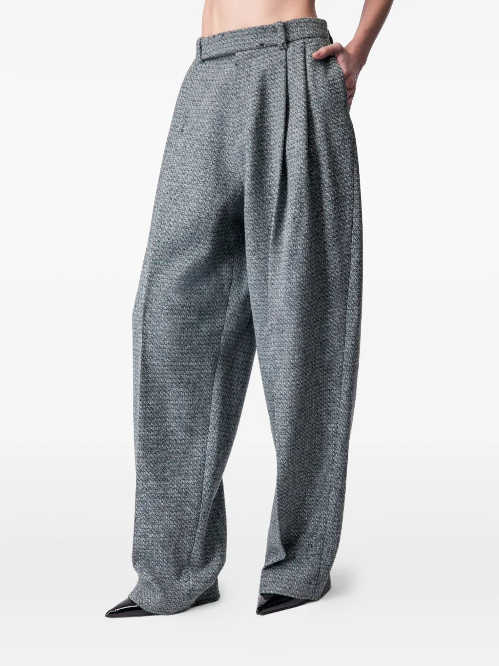  Article Ten Tweed Wool Trousers - Grey 