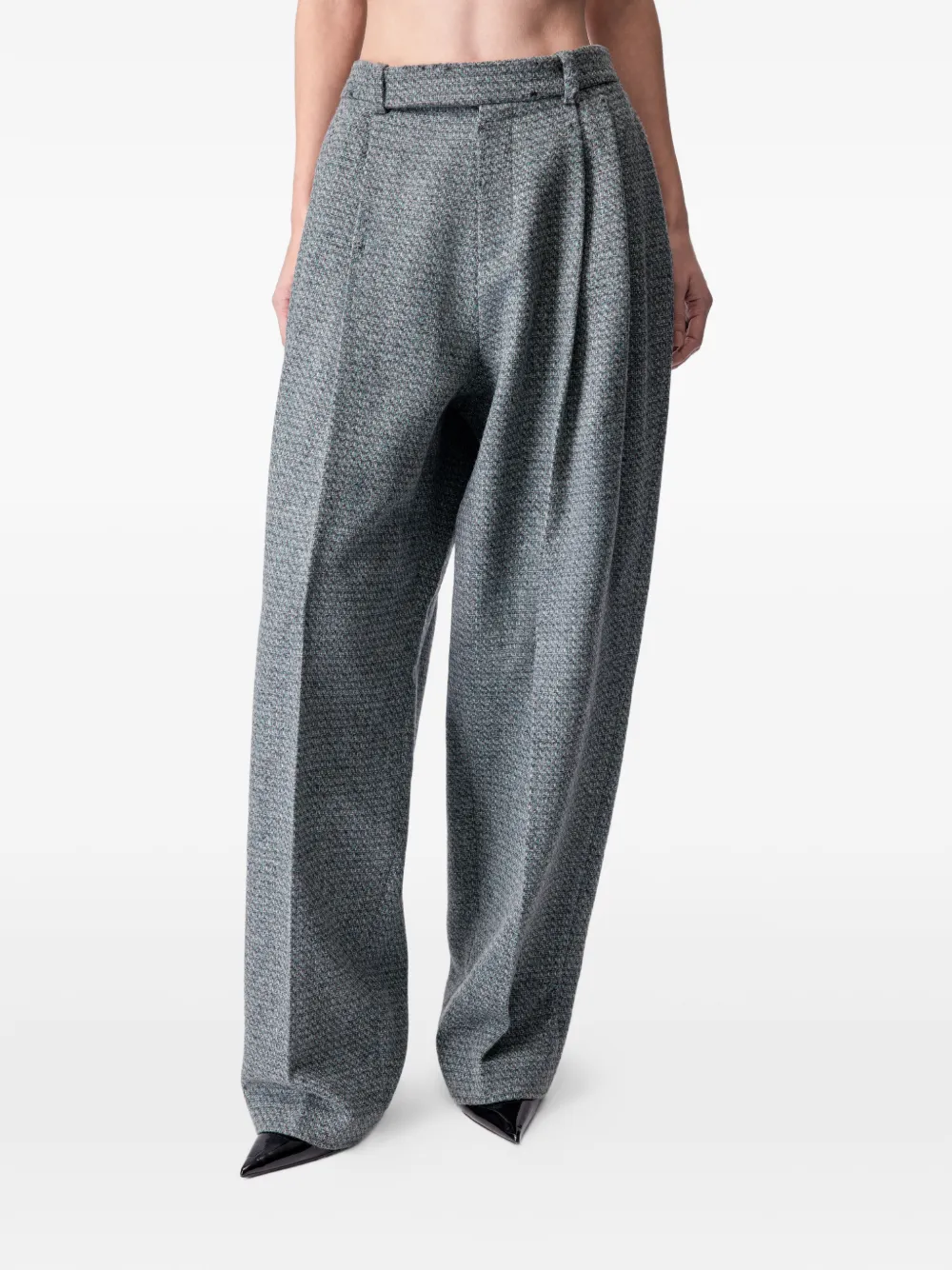 ARTICLE TEN tweed wool trousers - Grigio