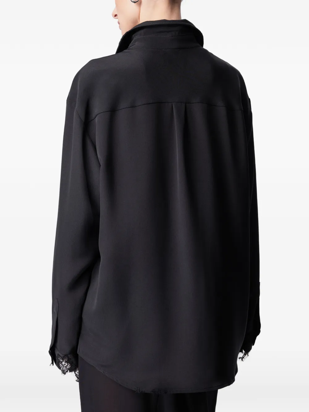  Article Ten Lace-panels Shirt - Black 