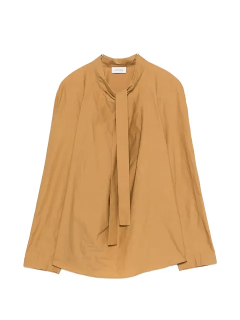 LEMAIRE tie-neck raglan-sleeve blouse