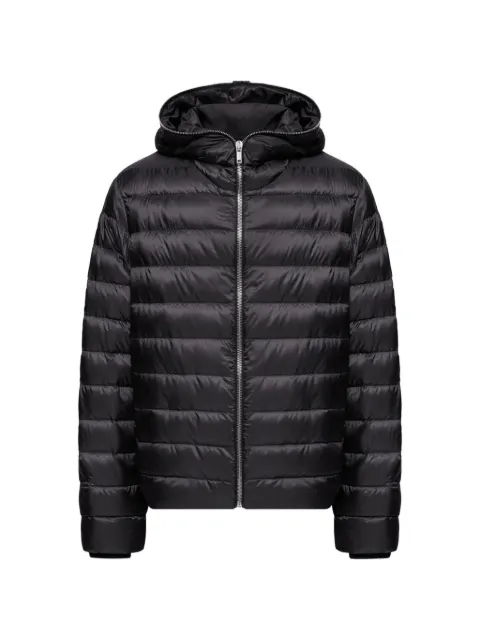 Moncler + Rick Owens hooded logo patch jacket
