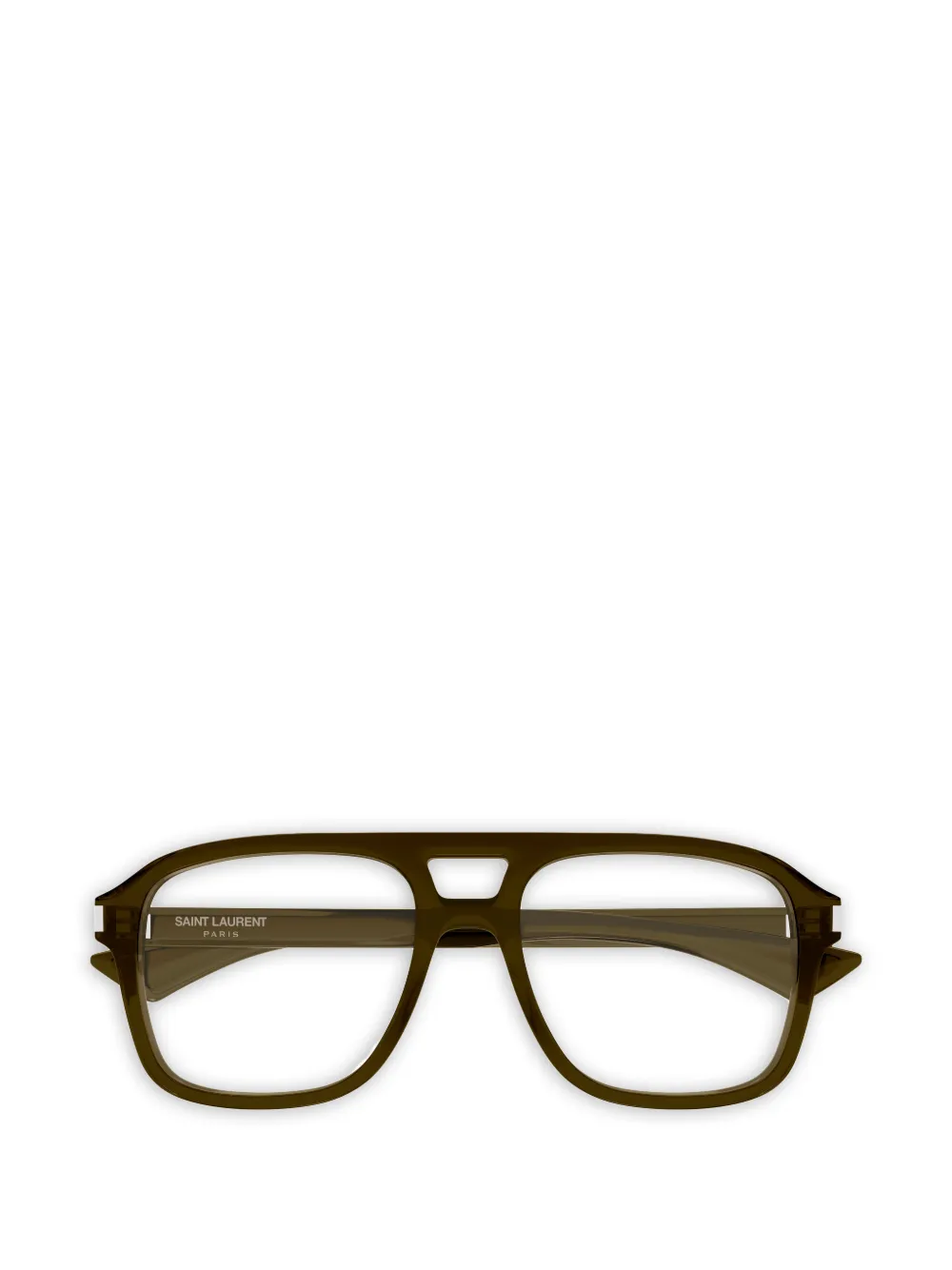 Saint Laurent Eyewear pilot-frame glasses - Braun