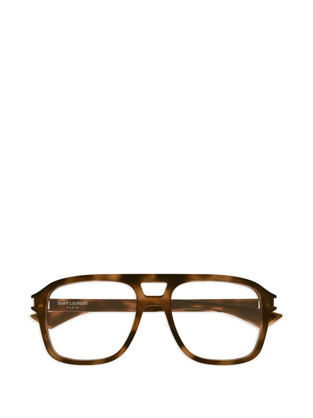 Saint Laurent Eyewear pilot-frame glasses - Marrone