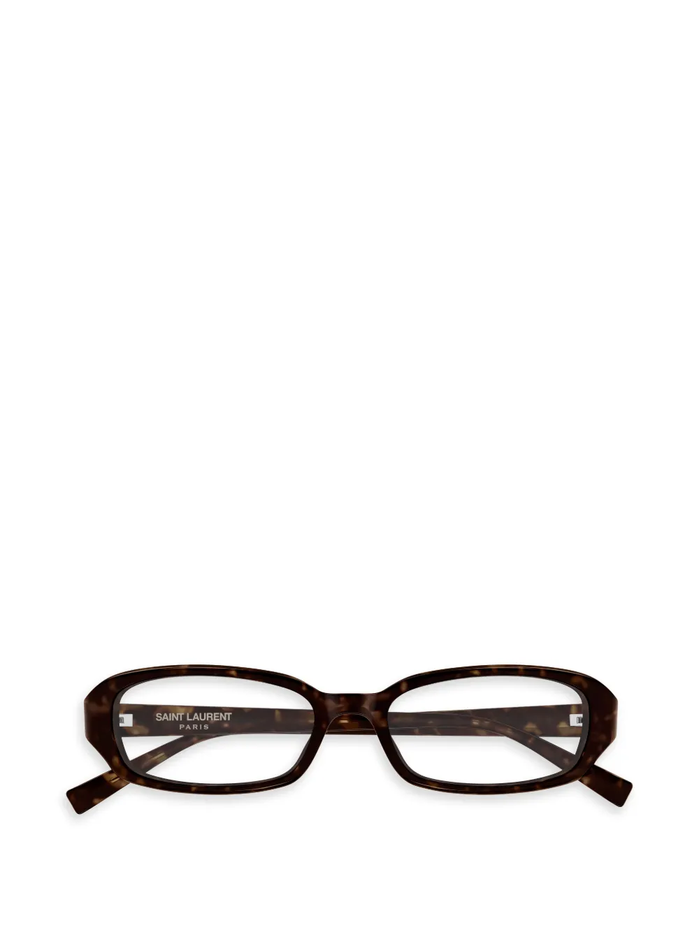 Saint Laurent Eyewear rectangle-frame tortoiseshell glasses - Marrone