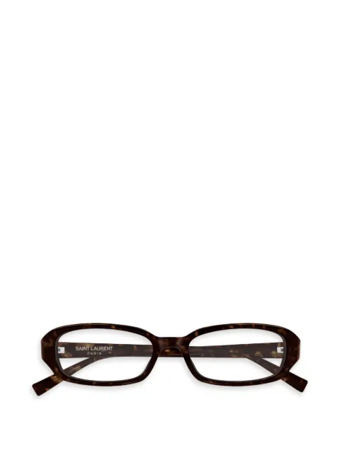 Saint Laurent Eyewear rectangle-frame tortoiseshell glasses