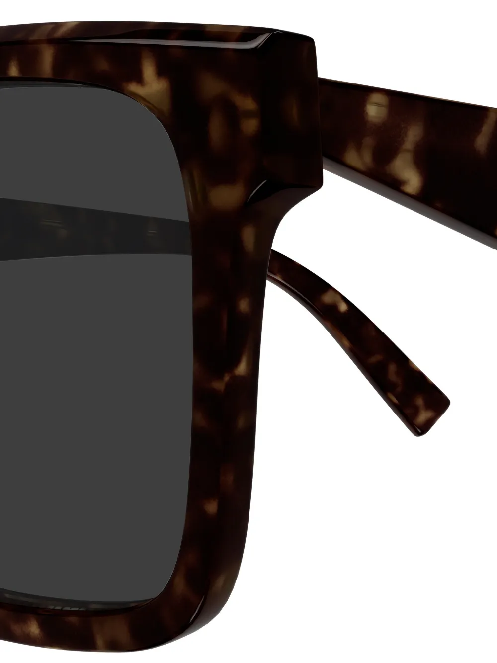 Saint Laurent Eyewear Zonnebril met vierkant montuur Bruin
