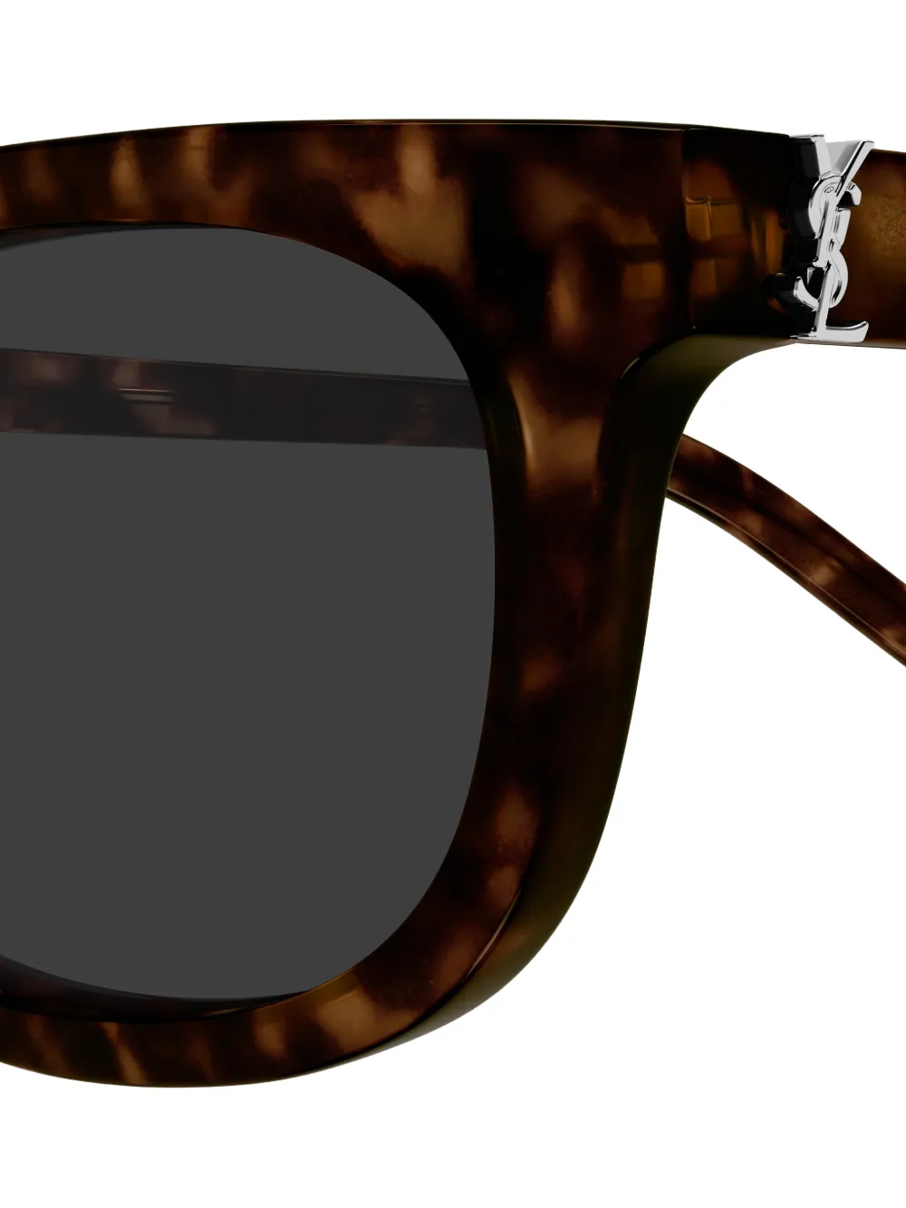 Saint Laurent Eyewear Zonnebril met rechthoekig montuur Bruin