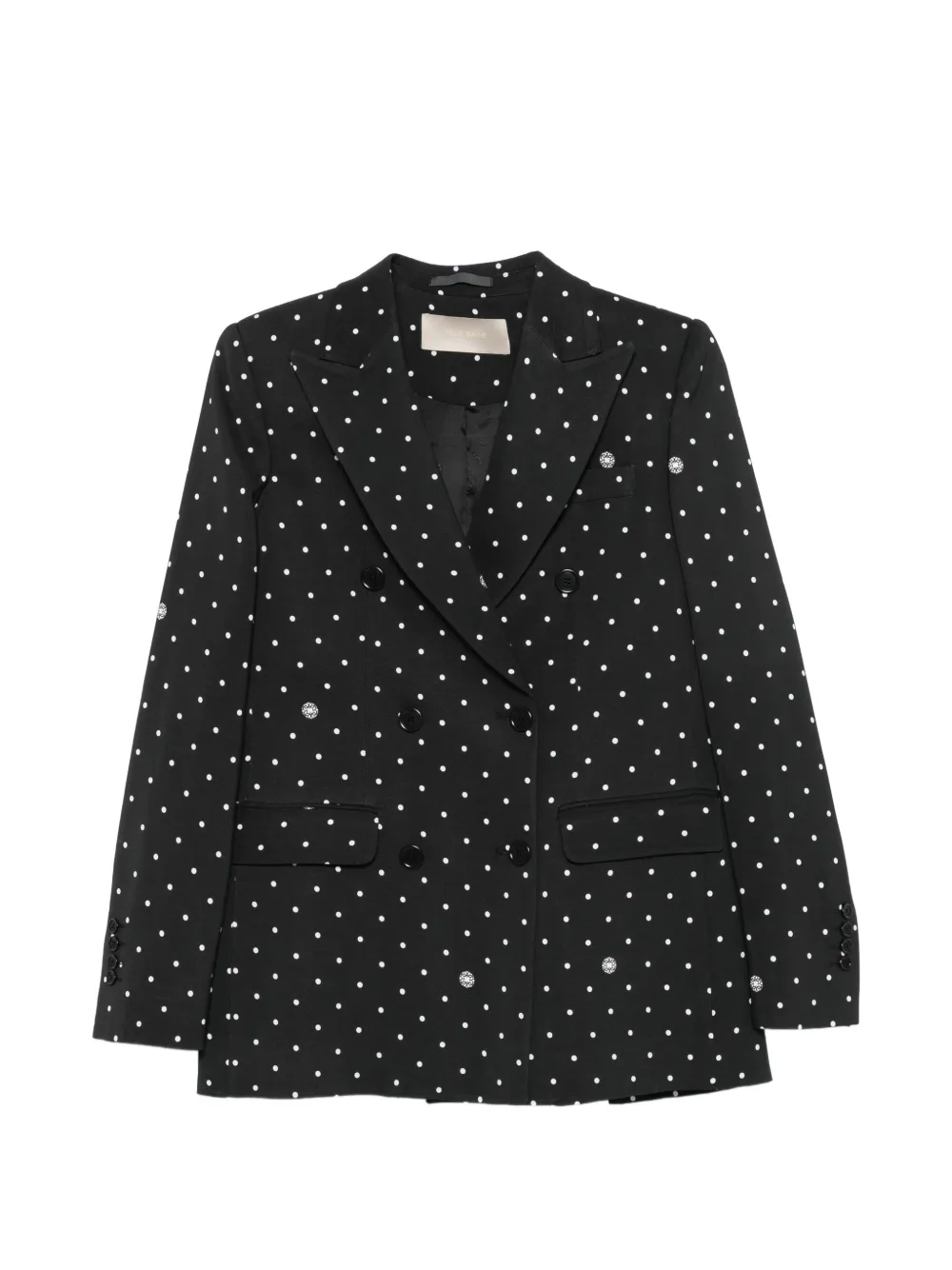 Elie Saab polka-dot double-breasted blazer - Black