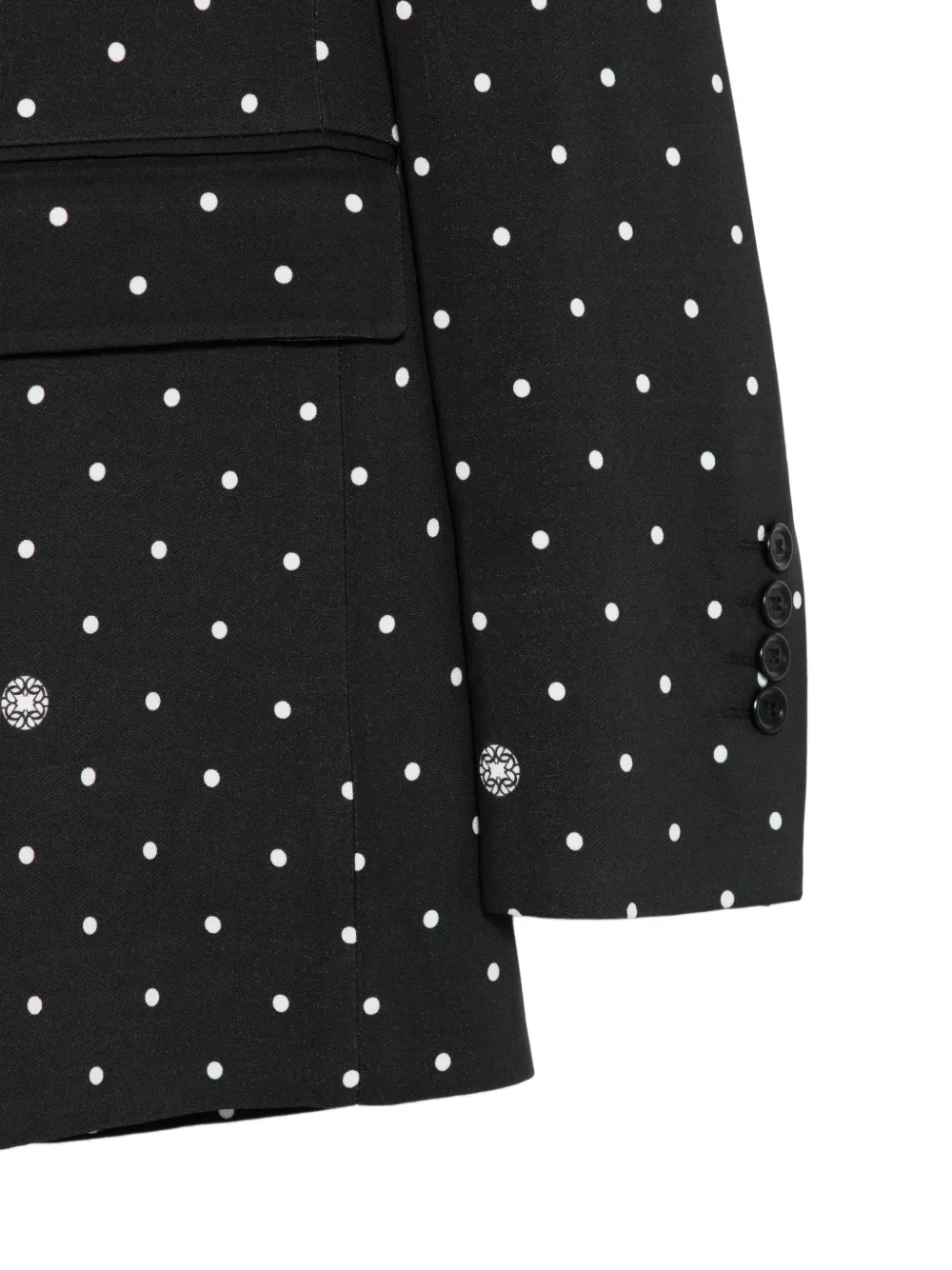 Elie Saab Blazer met dubbele rij knopen Zwart