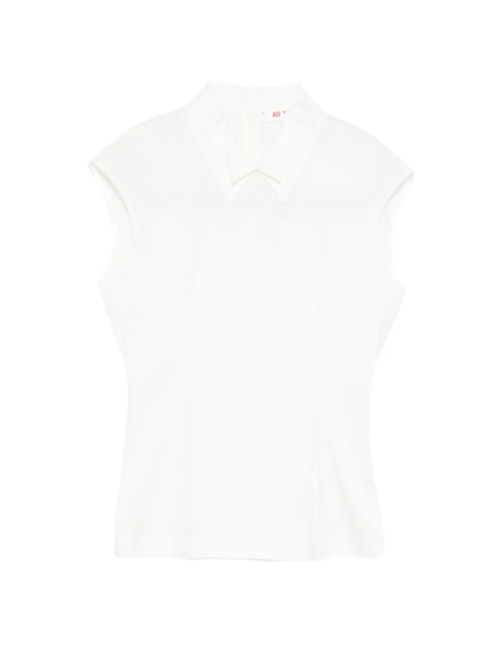 AO YES floral-embroidered blouse - Bianco