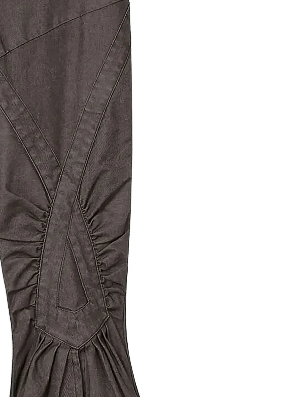 Ruched Flared Jeans