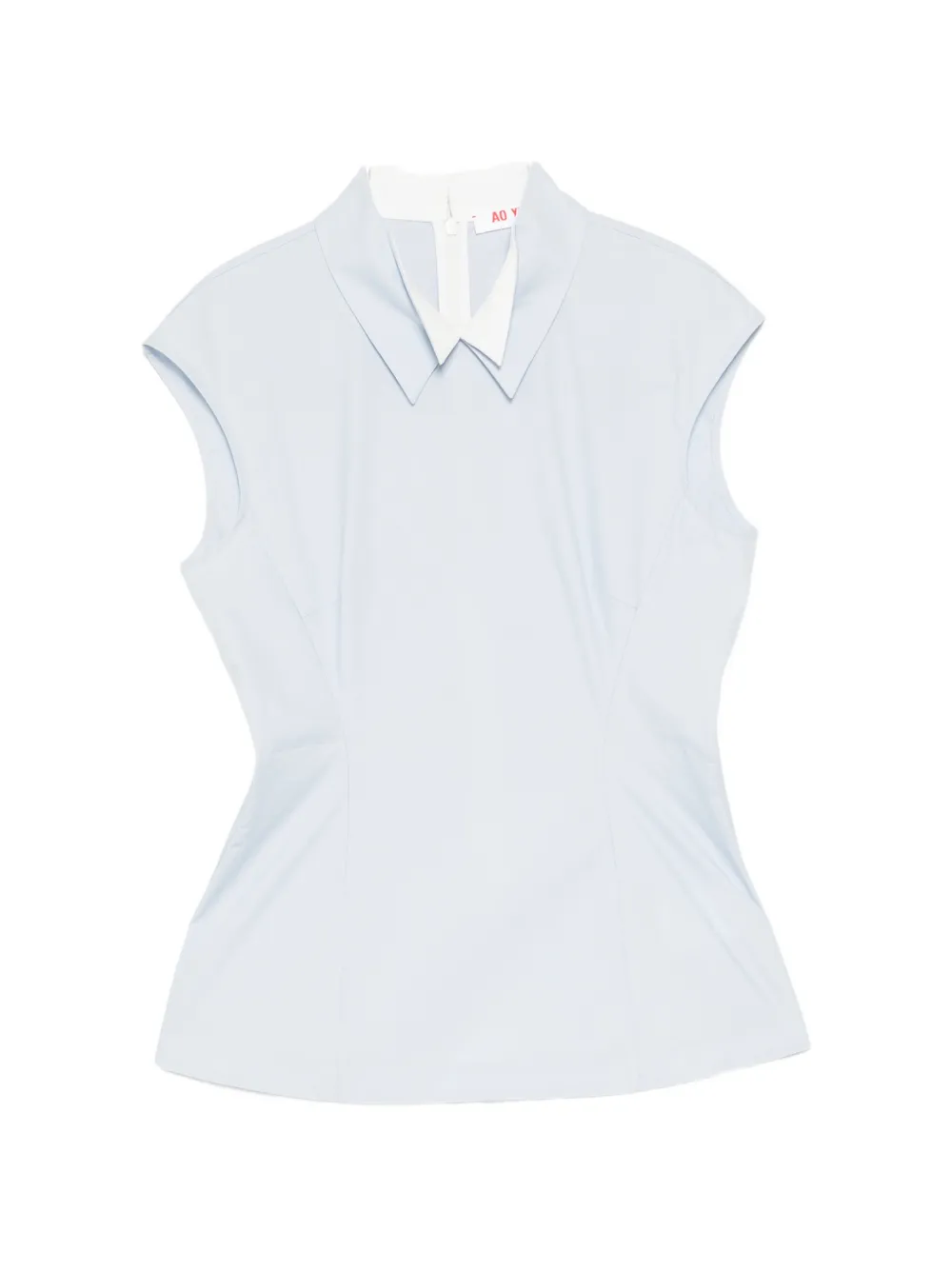 AO YES collared sleeveless blouse - Blu