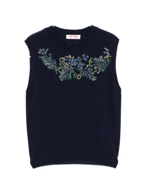 AO YES beaded knitted vest