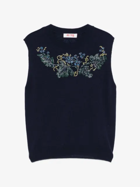 AO YES beaded knitted vest