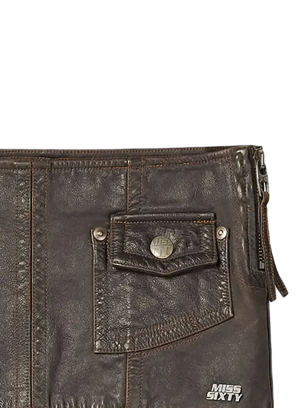  Miss Sixty Patch Pocket Mini Skirt - Black 