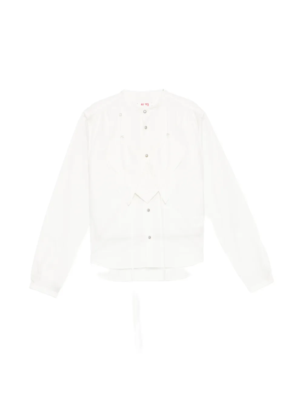 AO YES butterfly shirt - Bianco