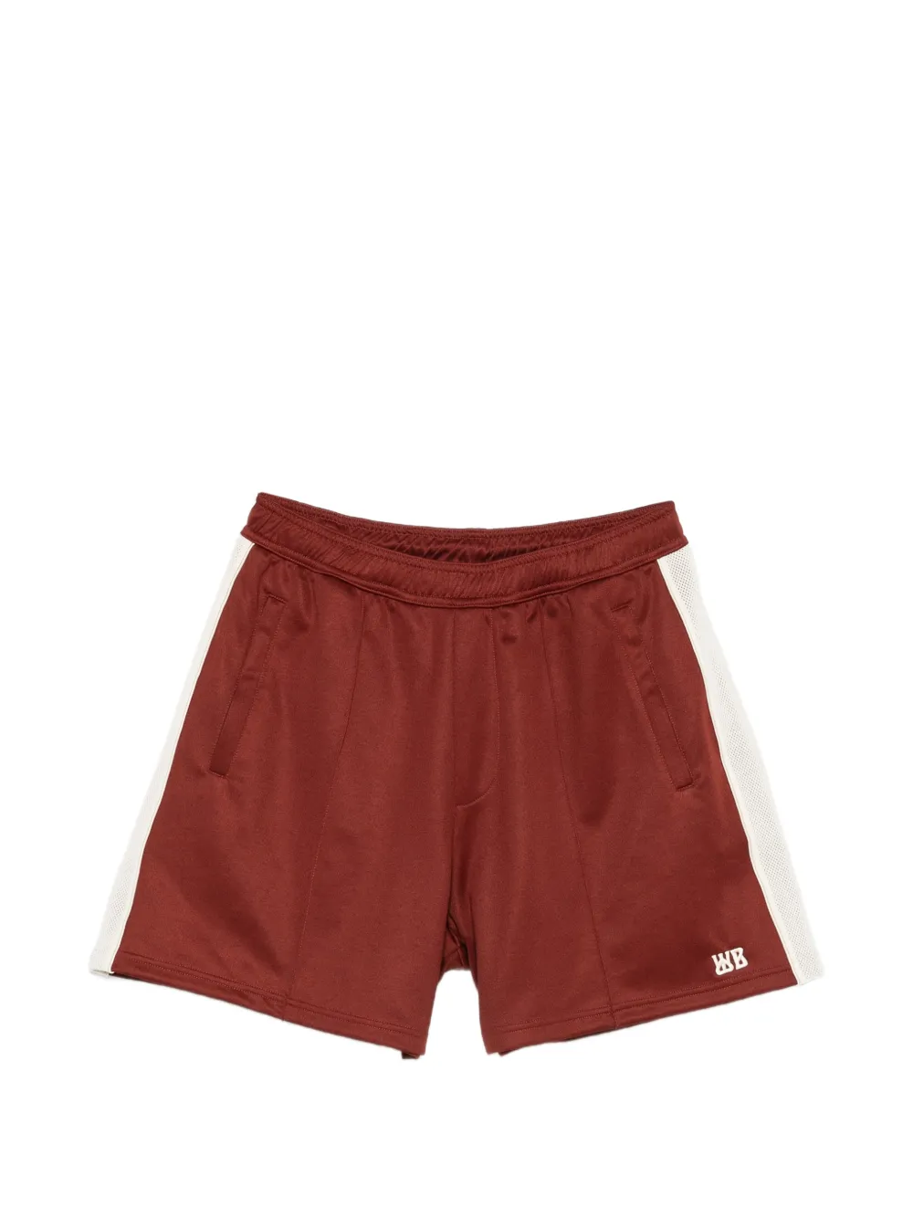Wales Bonner Motion contrast-trim shorts - Rosso