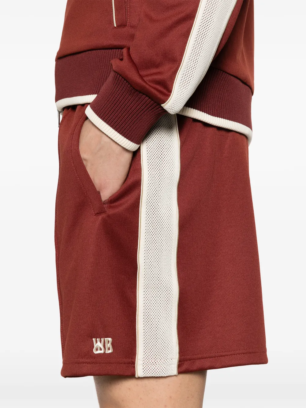 Wales Bonner Motion shorts met contrasterende afwerking Rood