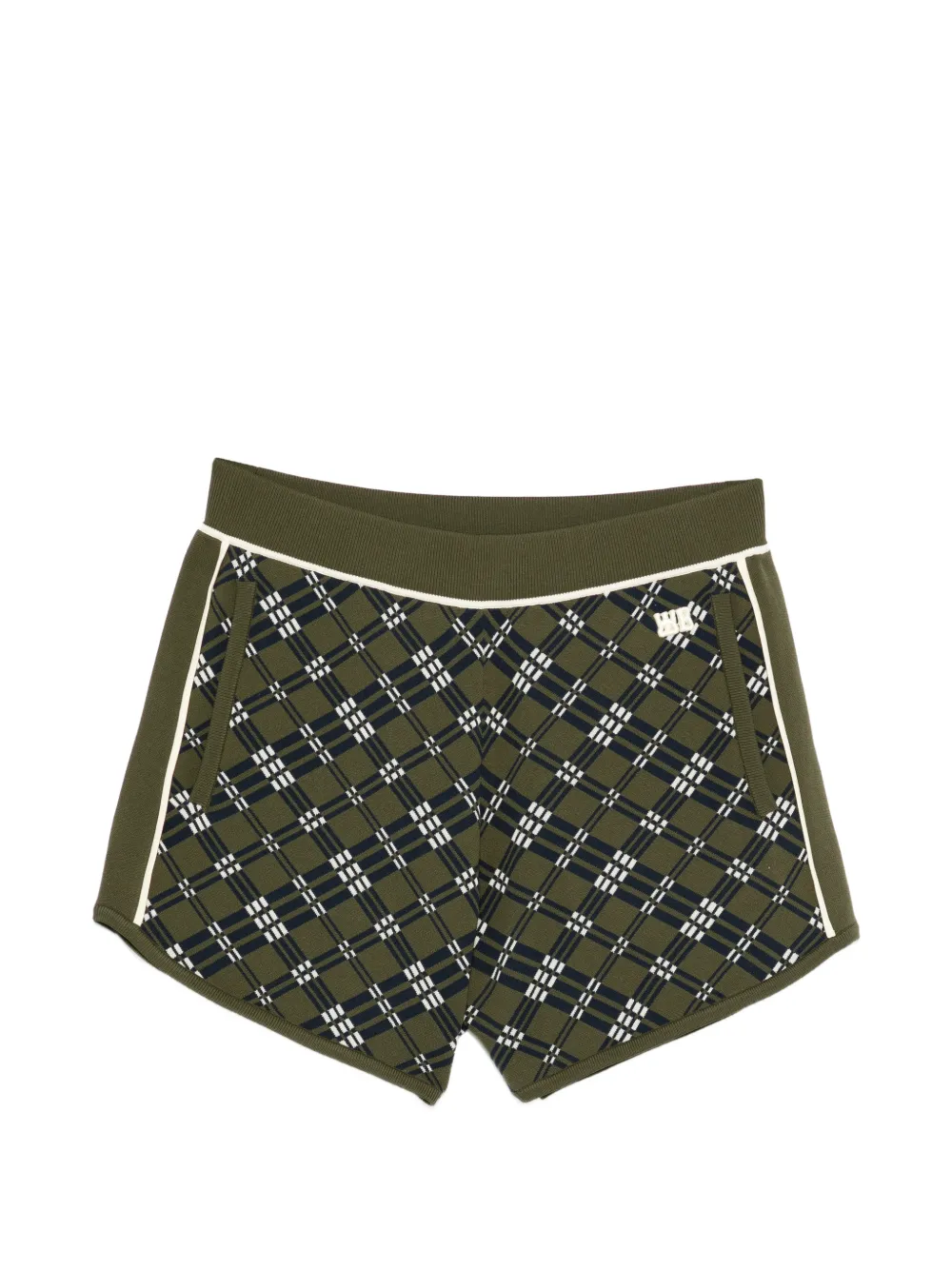 Wales Bonner Power plaid shorts - Verde