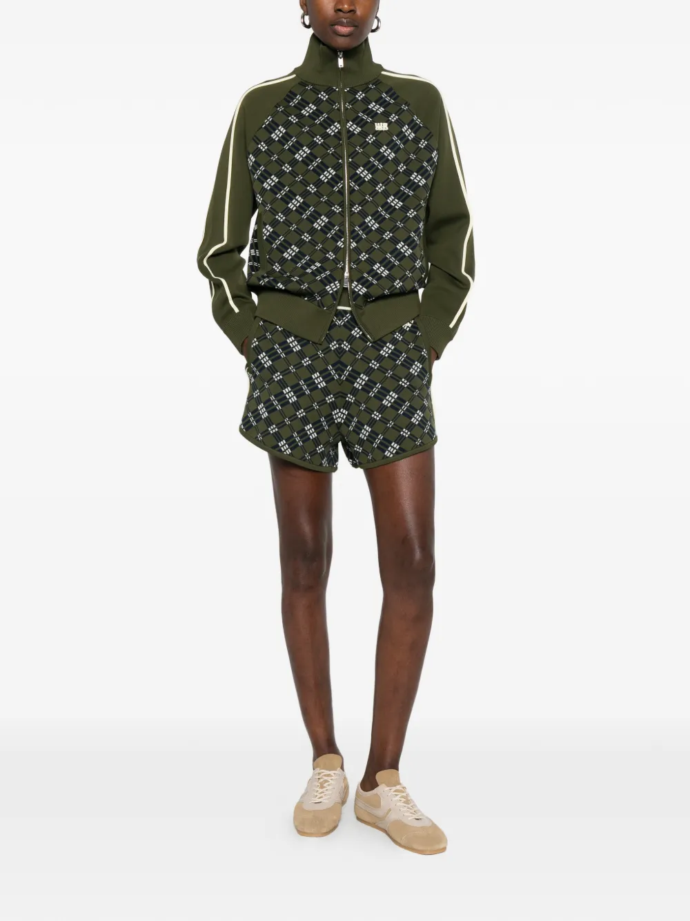 Wales Bonner Power sweater met rits Groen