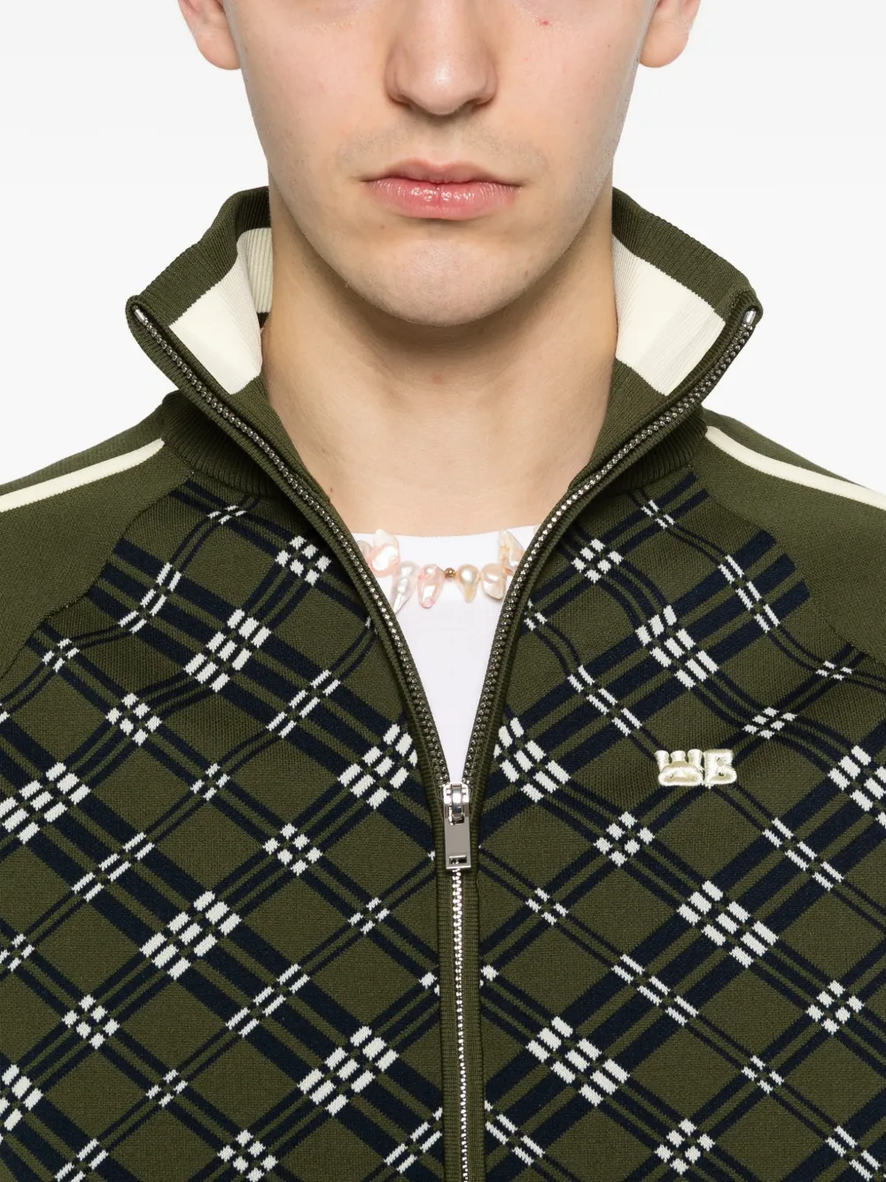 Wales Bonner Power sweater met rits Groen