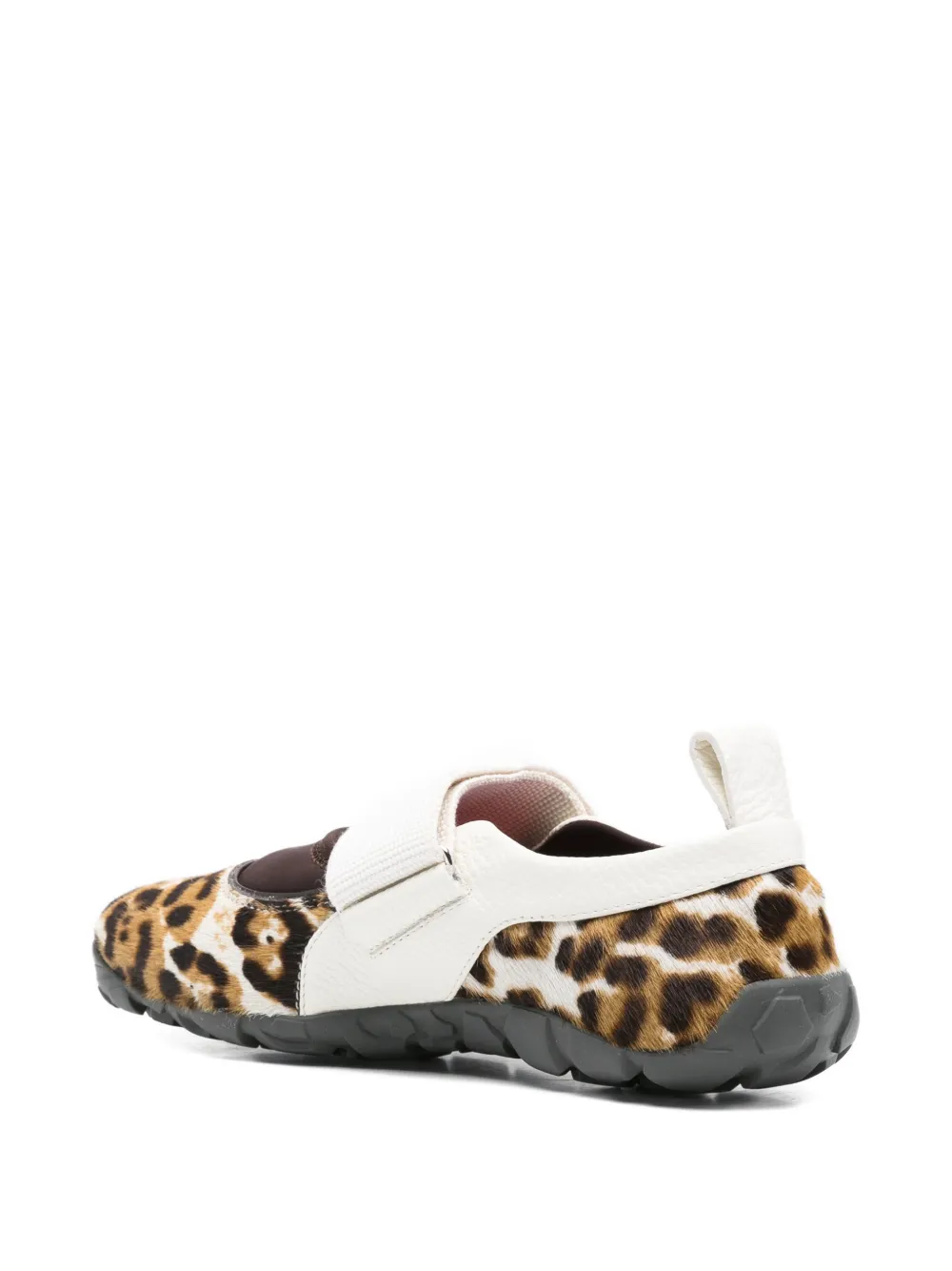 Wales Bonner Jewel ballerina's met dierenprint en bandje Beige