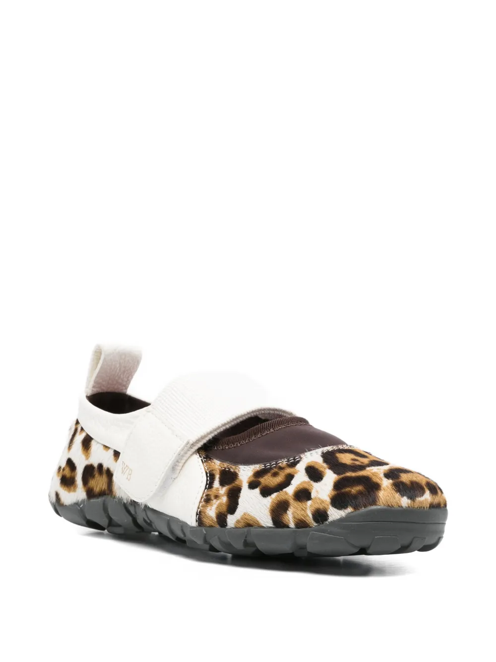 Wales Bonner Jewel ballerina's met dierenprint en bandje Beige