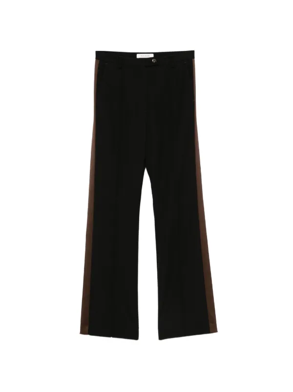 Wales Bonner Logo-embroidered Stripe Trousers in Black