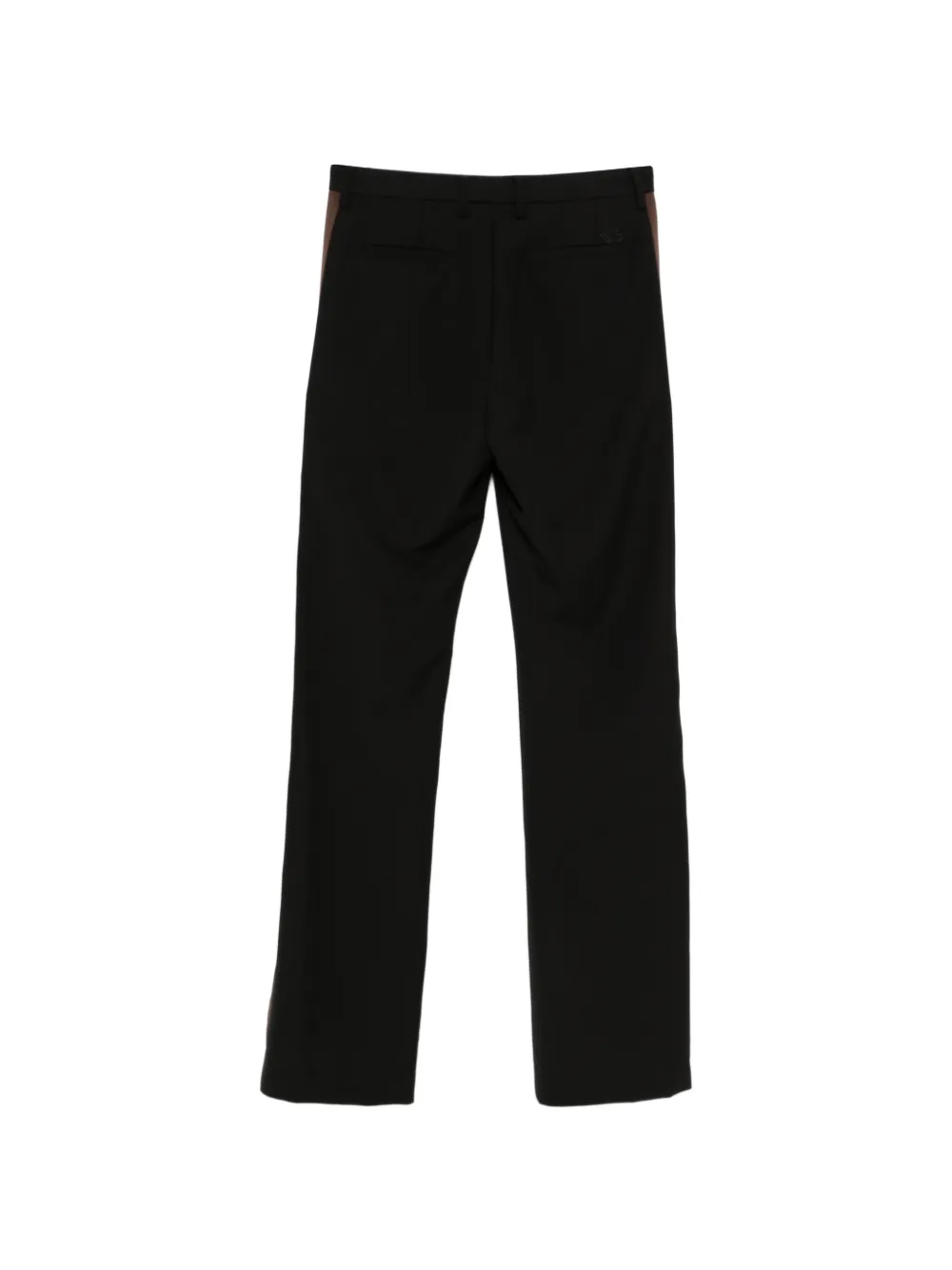 Wales Bonner Logo-embroidered Stripe Trousers in Black, view 2