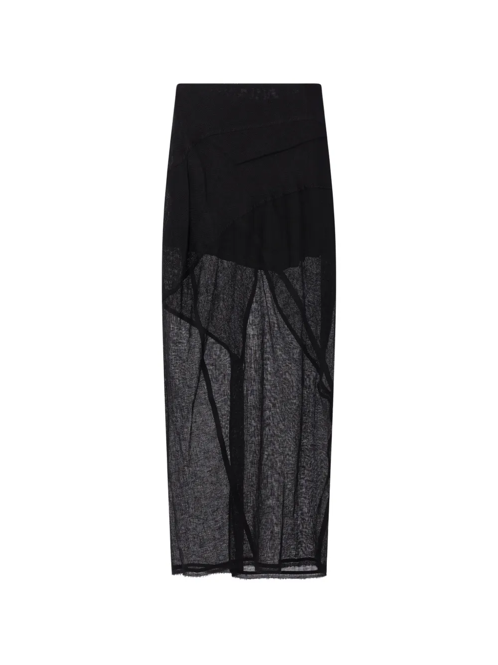  Yehuafan Panelled Full Skirt - Black 