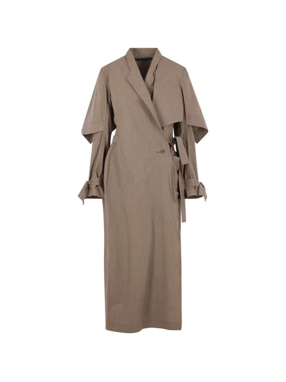 YEHUAFAN layered trench coat - Marrone