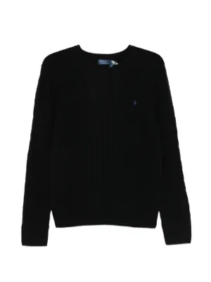 Polo Ralph Lauren ケーブルニット セーター | ブラック | FARFETCH JP