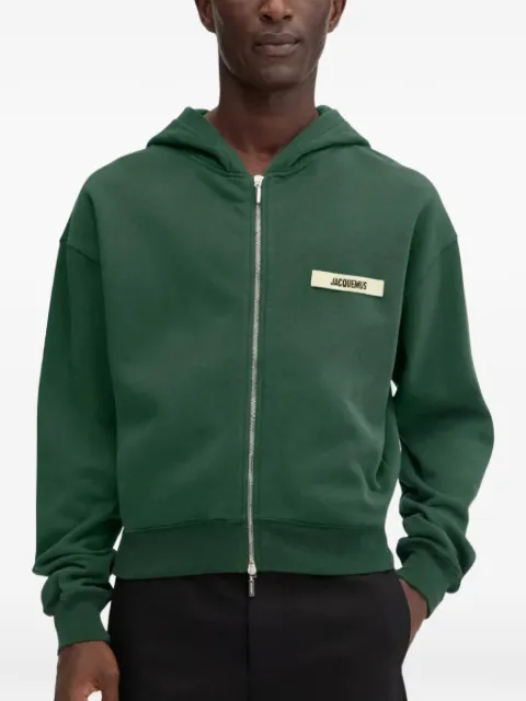 Jacquemus The Gros Grain logo zipped hoodie