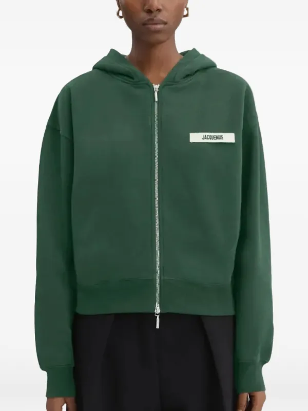 Jacquemus The Gros Grain ジップ パーカー | グリーン | FARFETCH JP