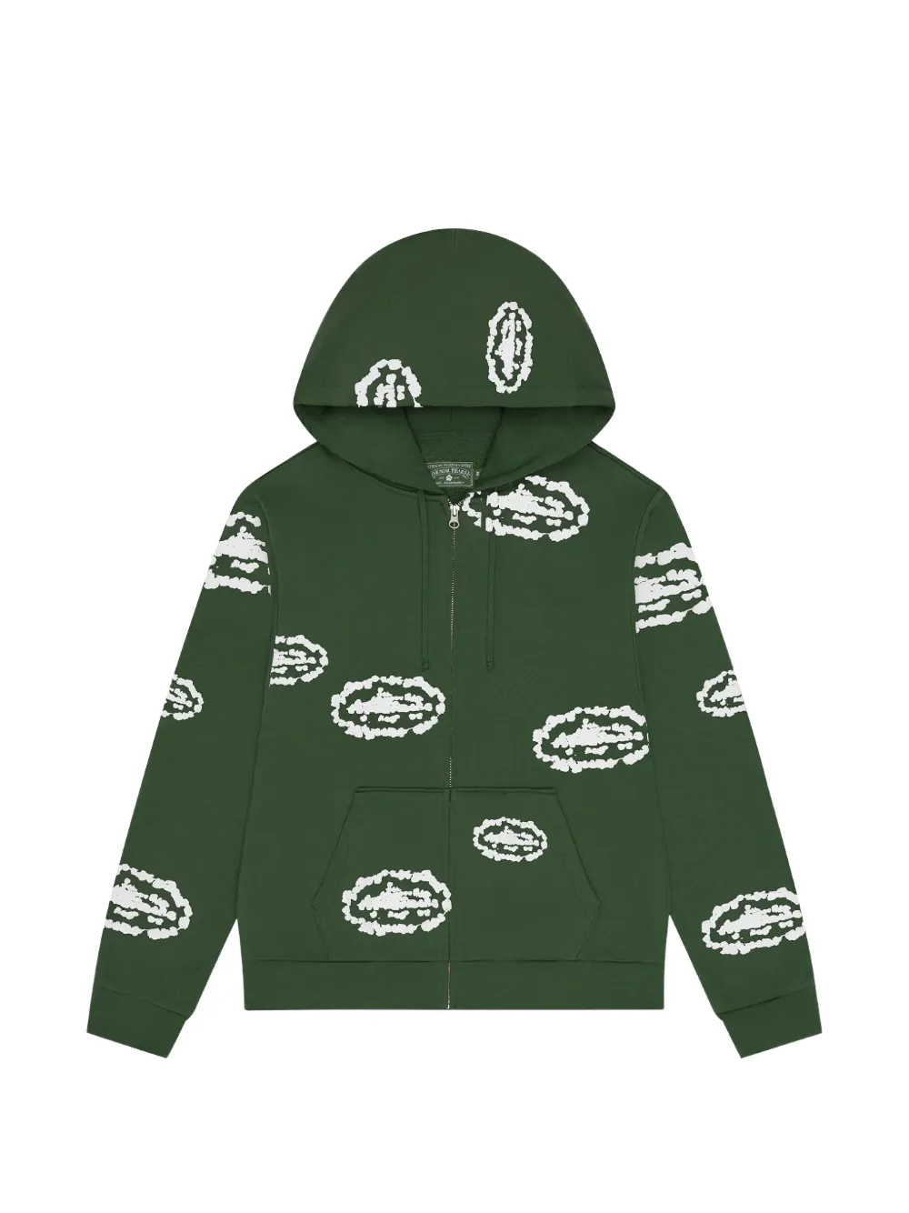 CORTEIZ x Denim Tears Island Wreath zip hoodie - Green
