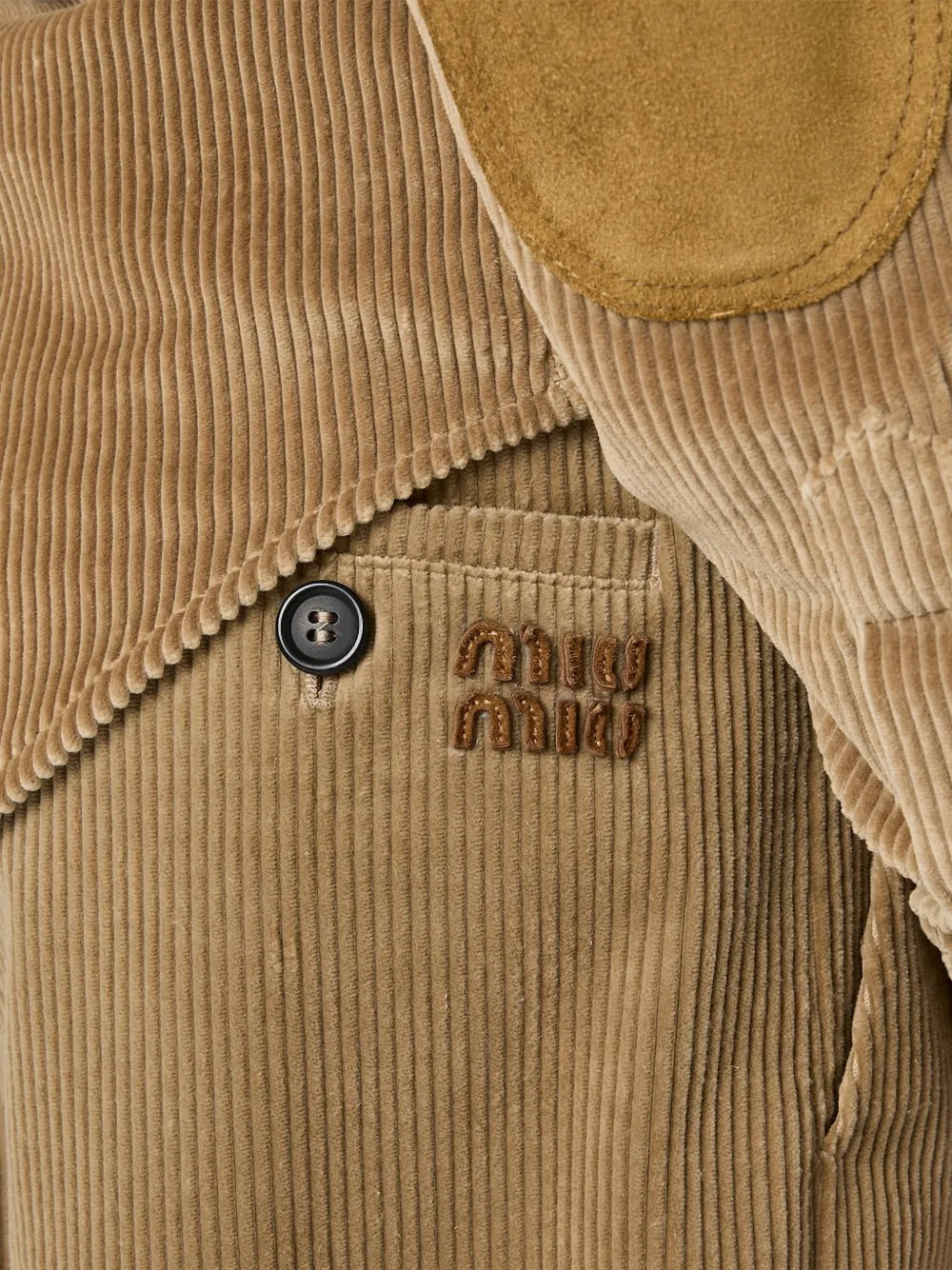 Miu Shorts met gerafelde afwerking Beige