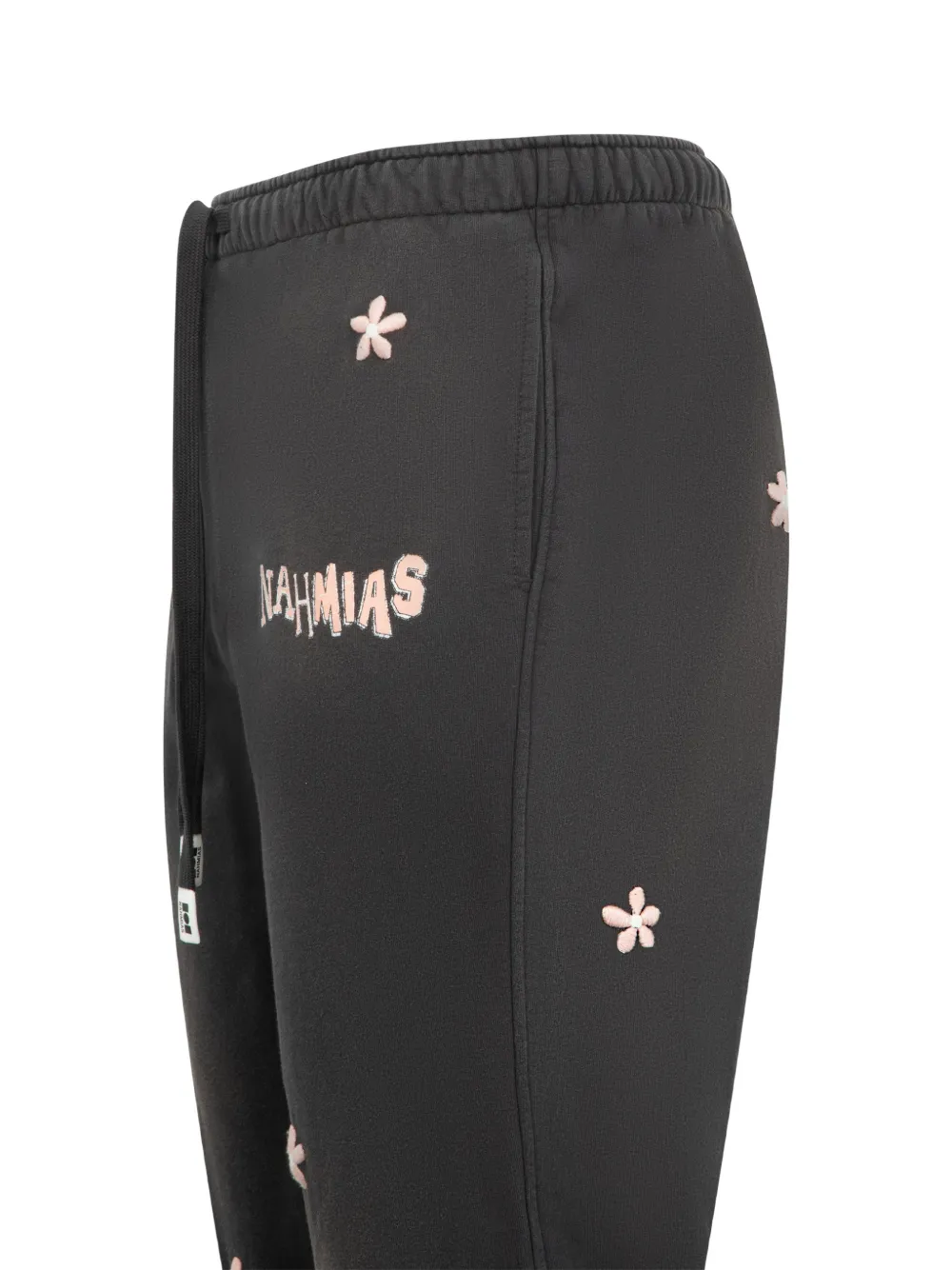 Nahmias Flower Gromes broek met wijde pijpen Zwart