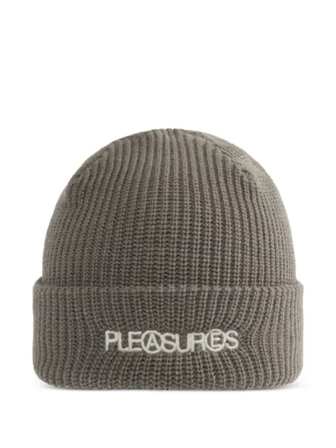 Pleasures logo beanie hat