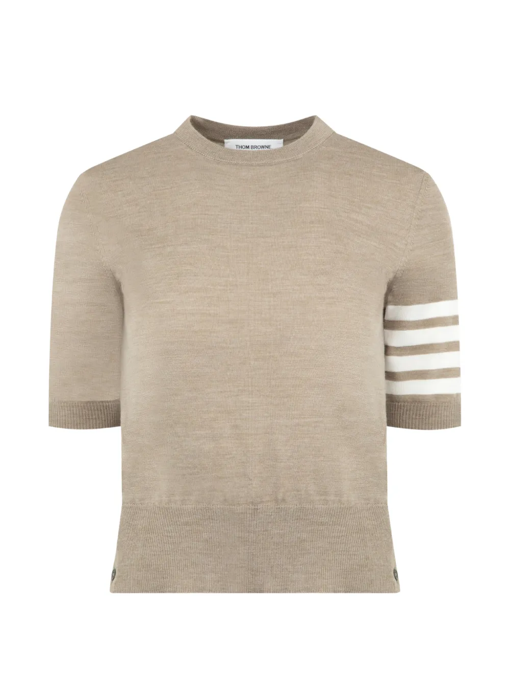 Thom Browne 4-Bar T-shirt - Toni neutri