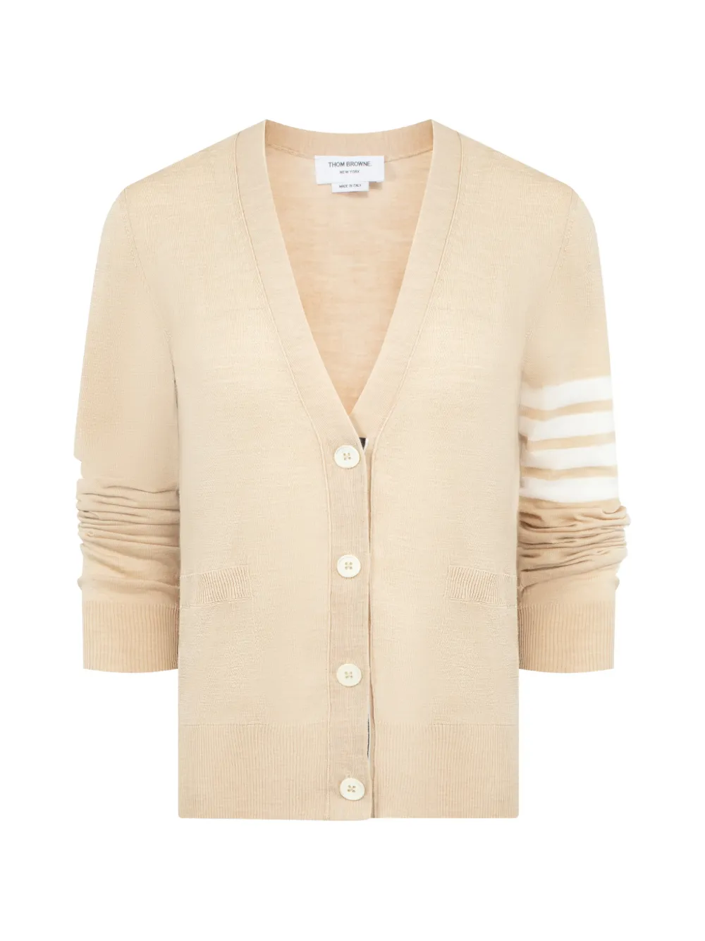Thom Browne 4-Bar wool cardigan - Toni neutri