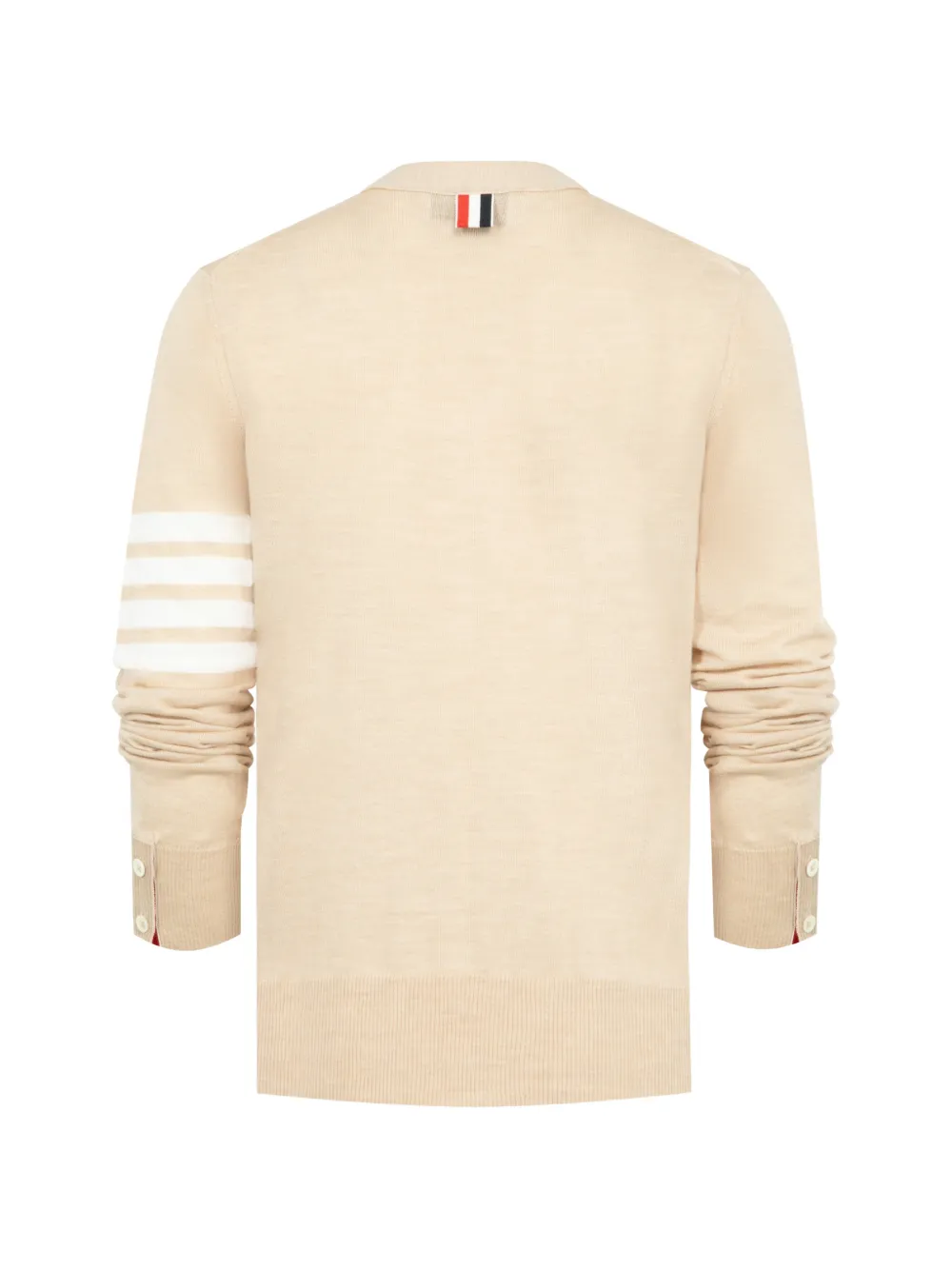  Thom Browne 4-bar Wool Cardigan - Neutrals 