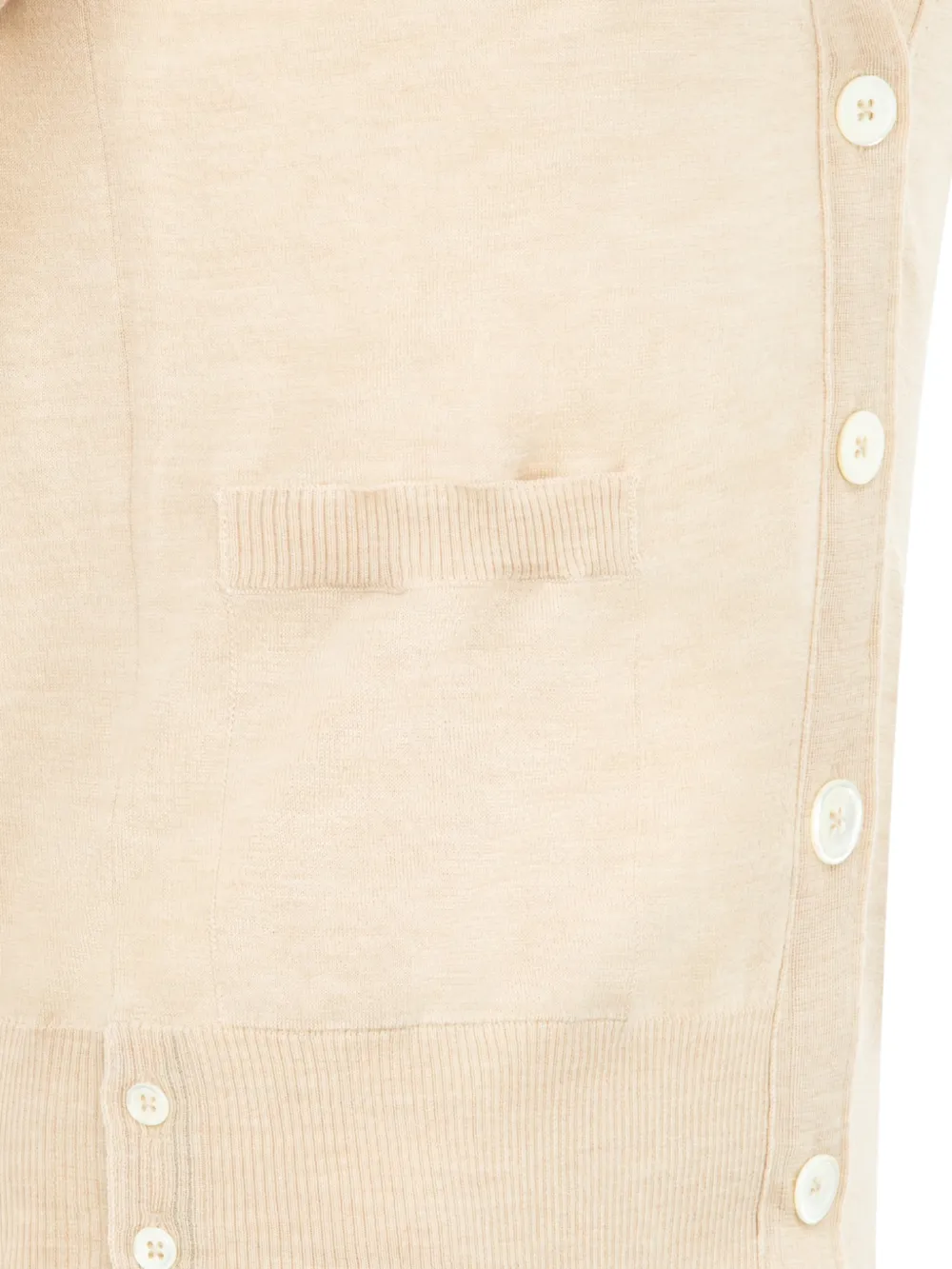  Thom Browne 4-bar Wool Cardigan - Neutrals 