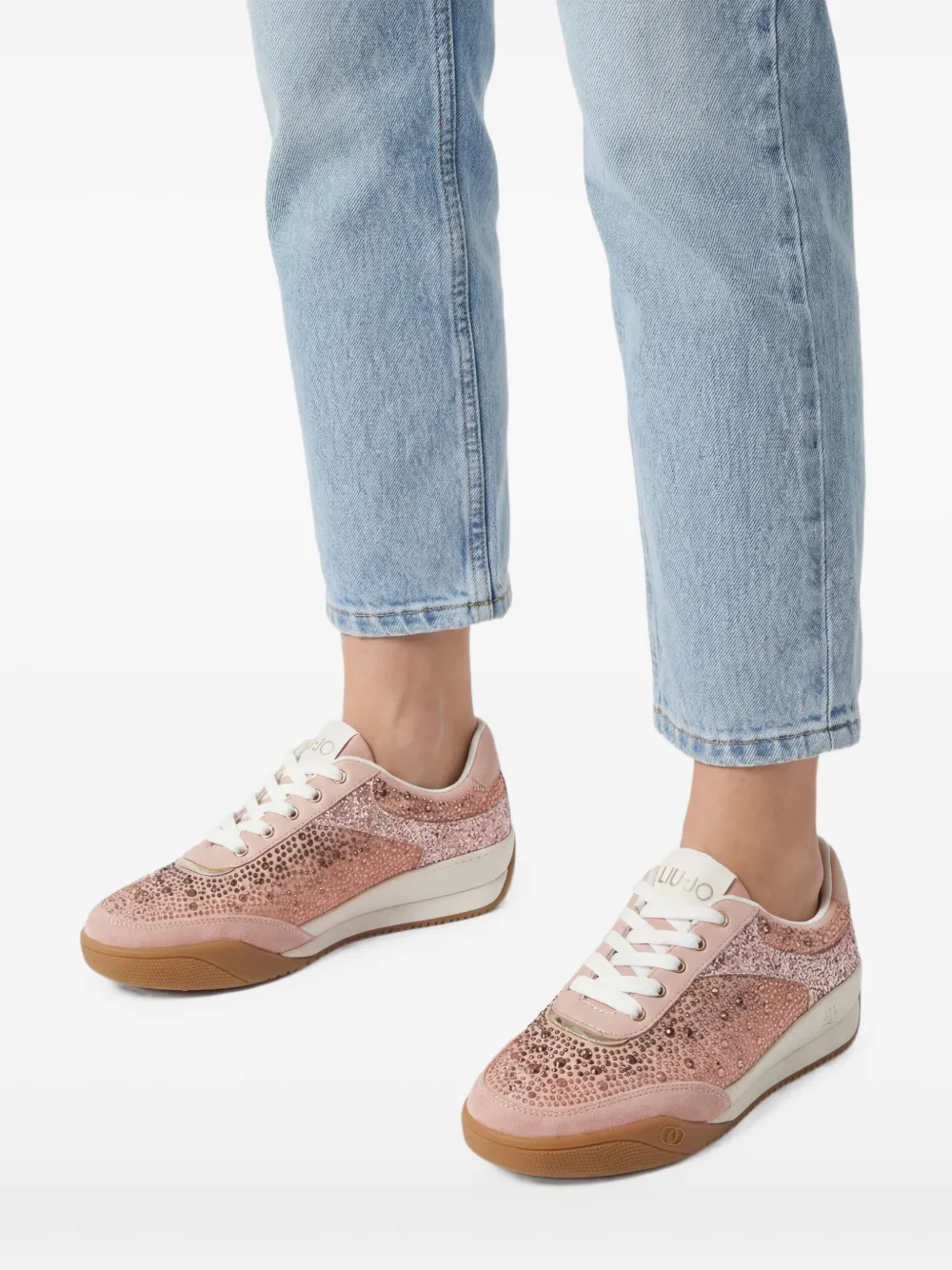 LIU JO Lewis sneakers met studs Roze