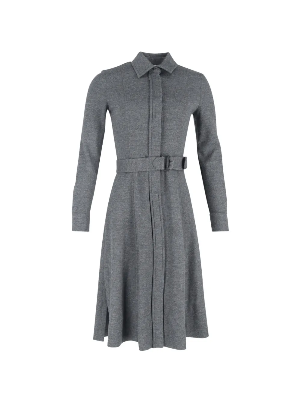 Akris belted midi shirt dress - Grigio