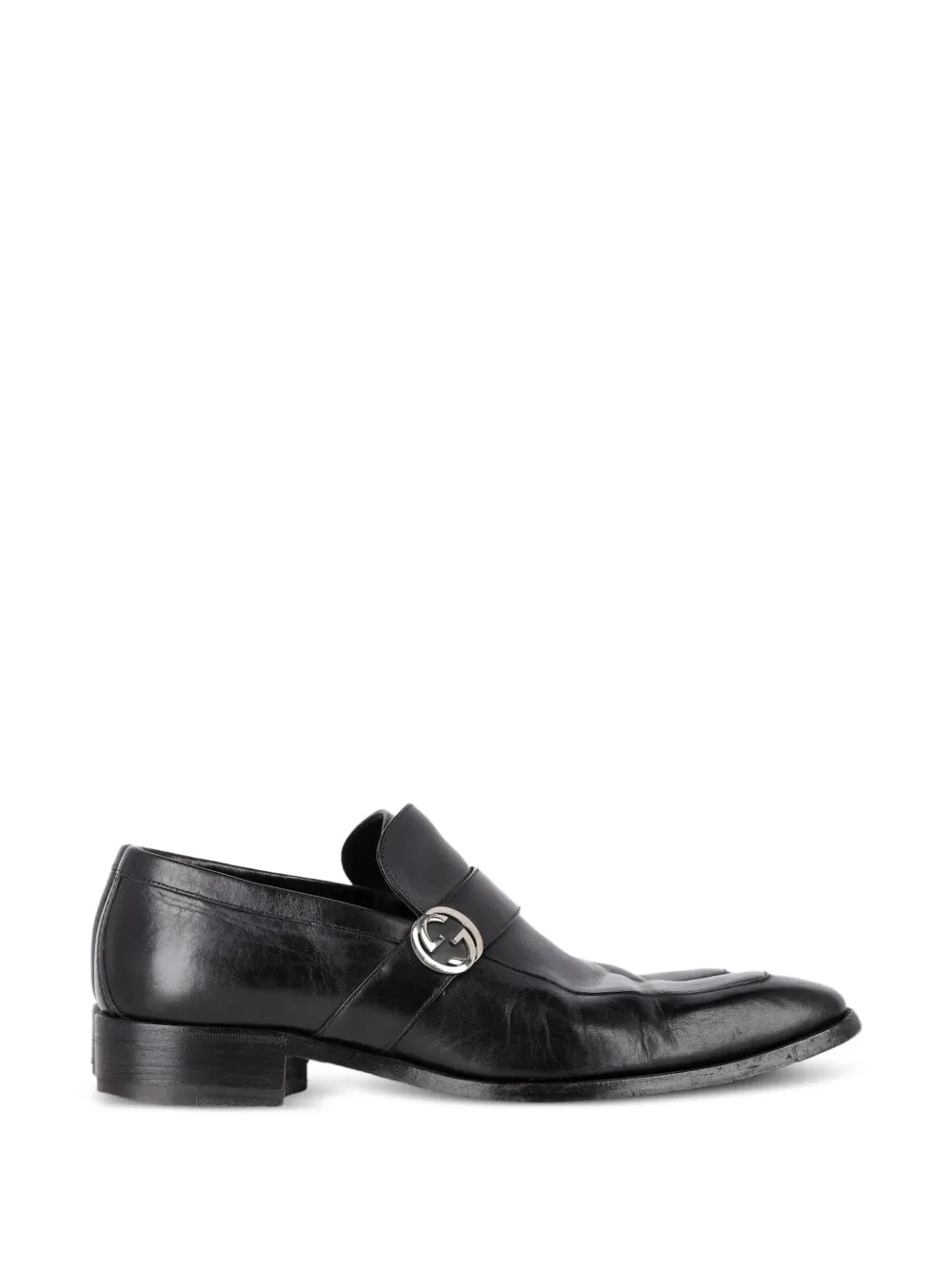 Gucci Pre-Owned interlocking G slip-on loafers - Nero