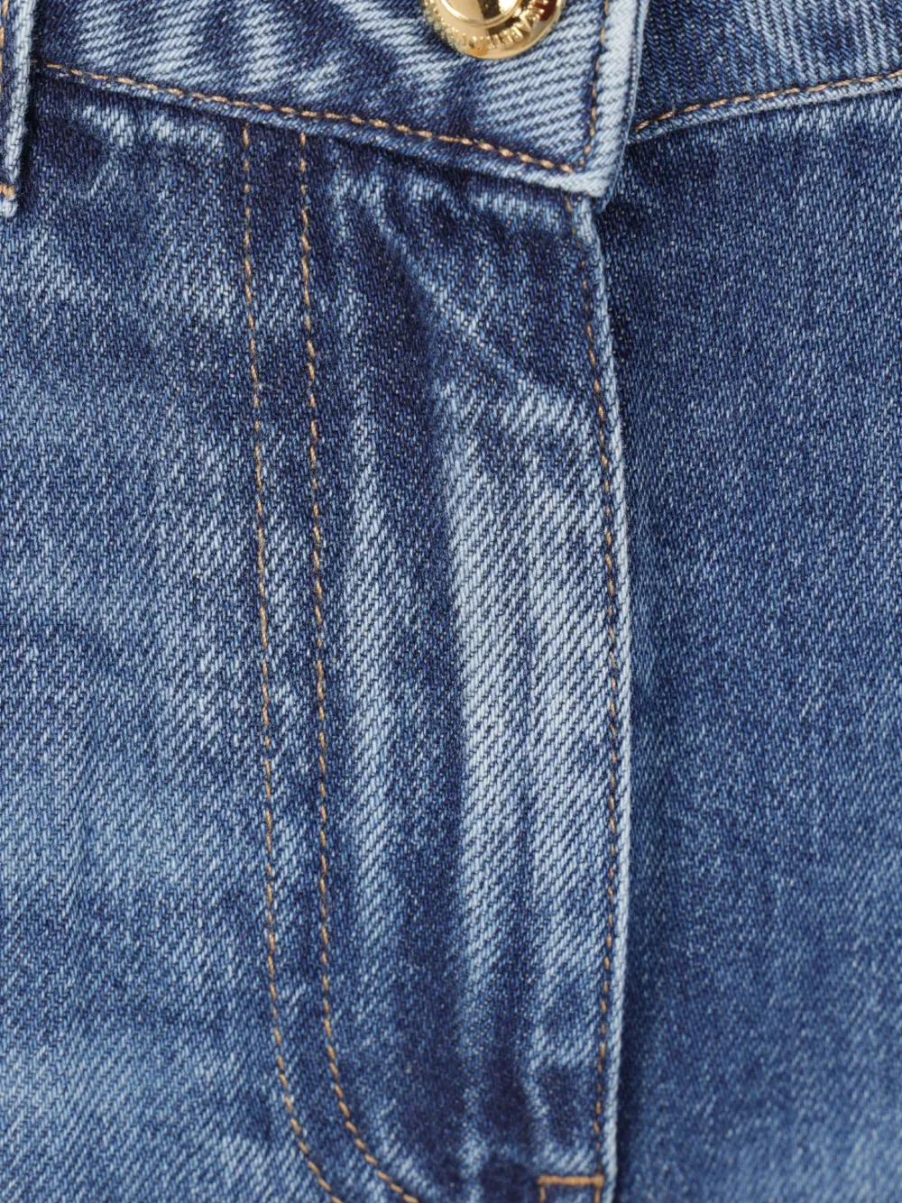 Elisabetta Franchi Denim shorts met rits Blauw
