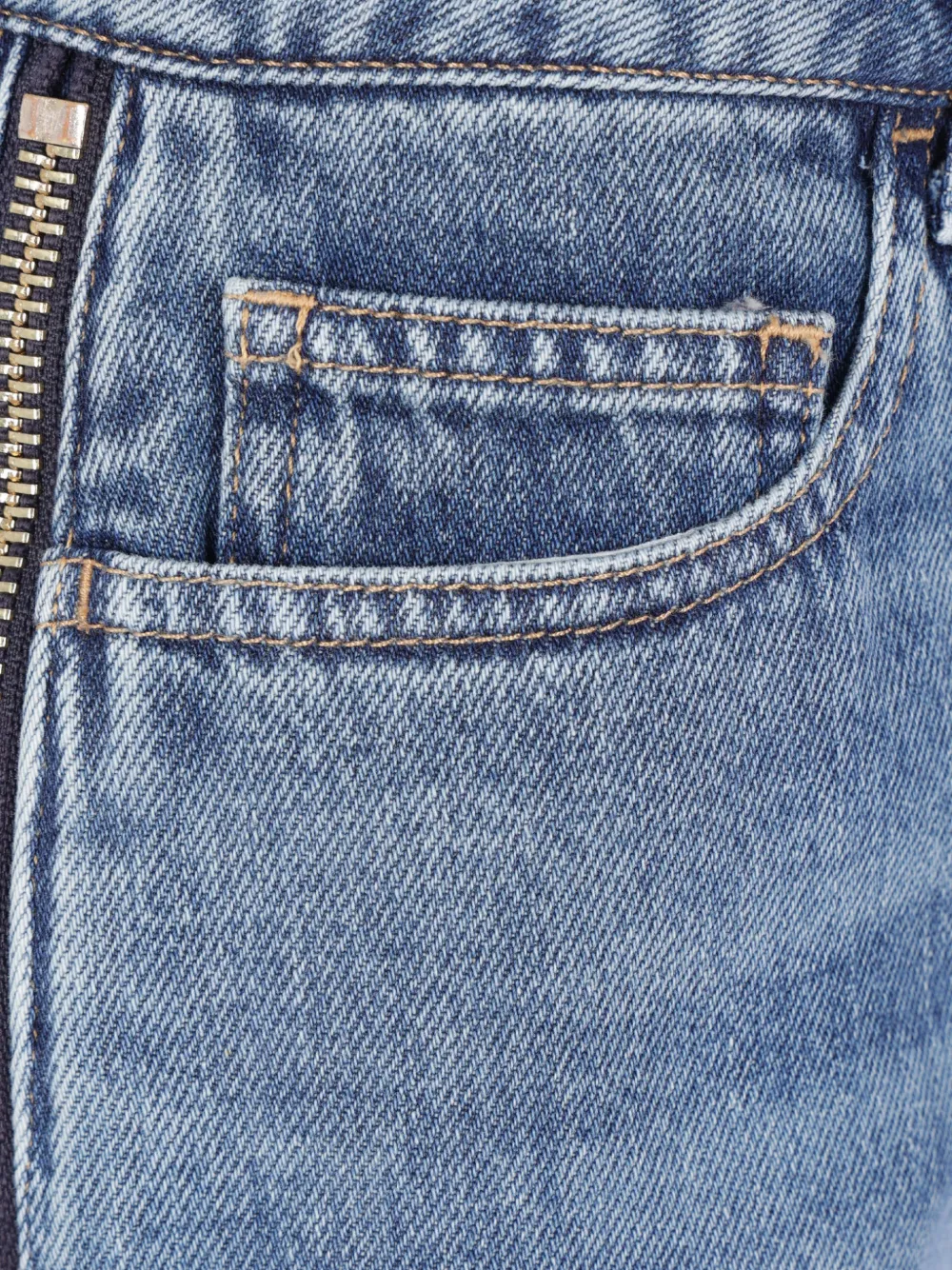 Elisabetta Franchi Denim shorts met rits Blauw