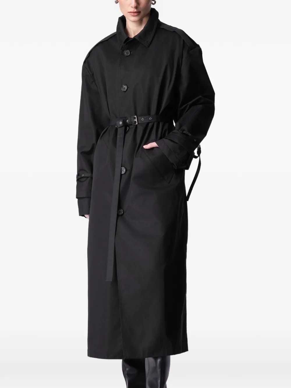 ARTICLE TEN double-sleeve trench coat - Nero